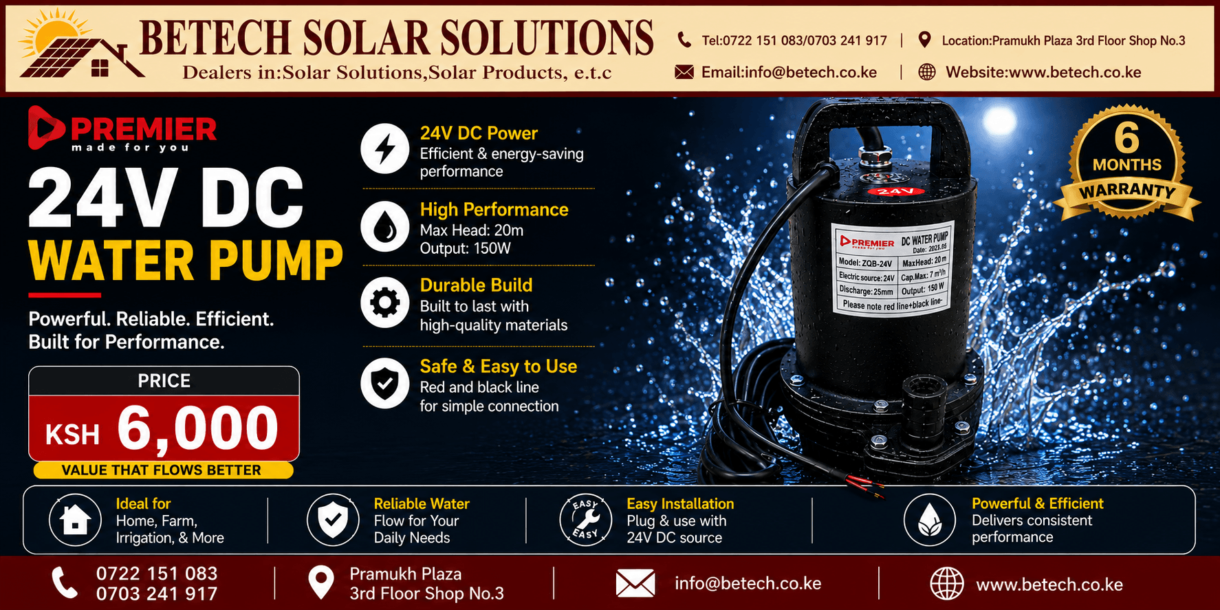 24V DC Water Pump