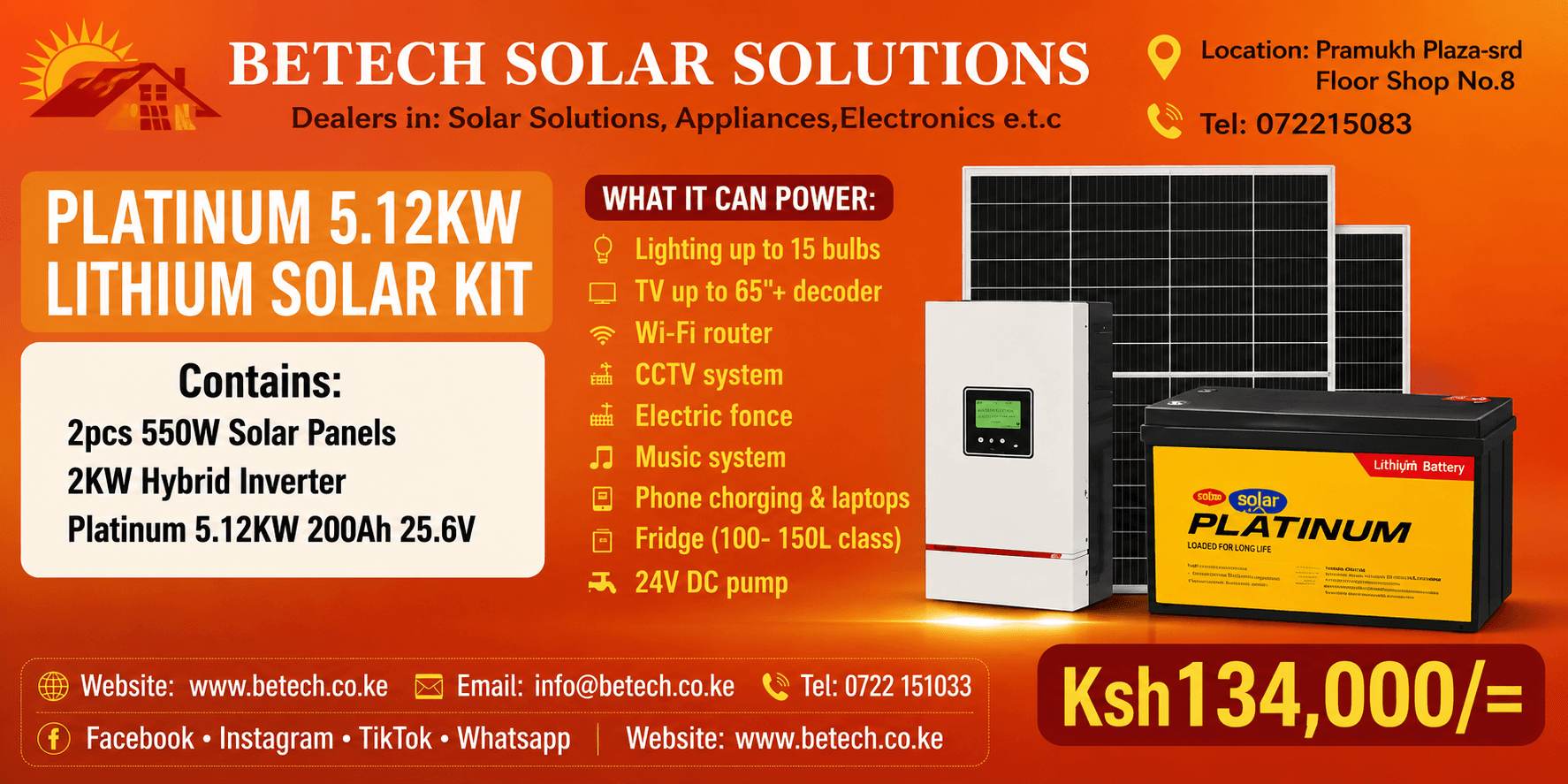 Platinum 5.12KW Lithium Solar Kit