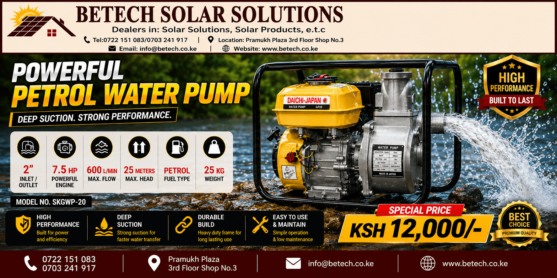 Powerful Petrol Water Pump