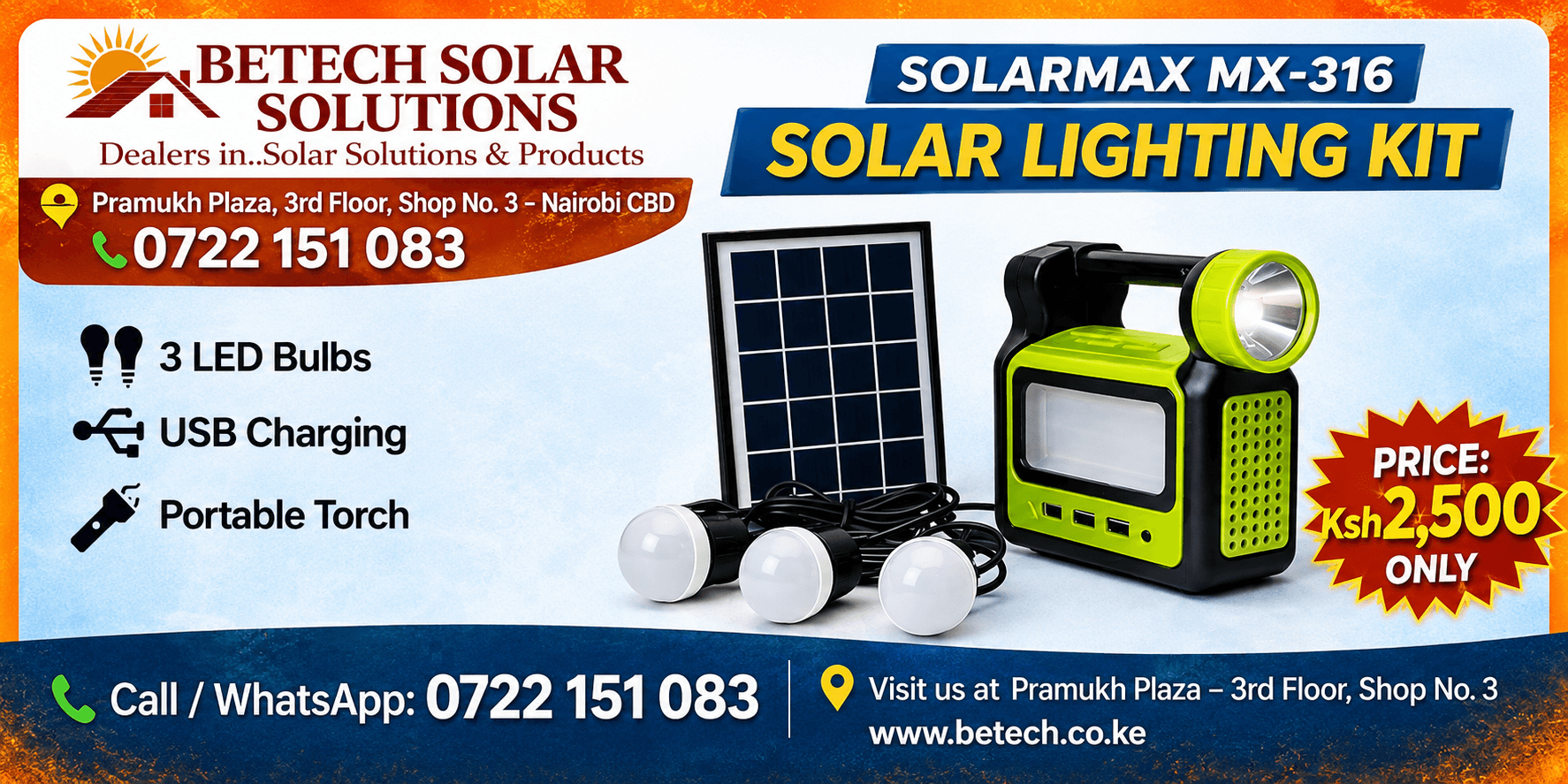 Solarmax MX-316 Solar Lighting Kit