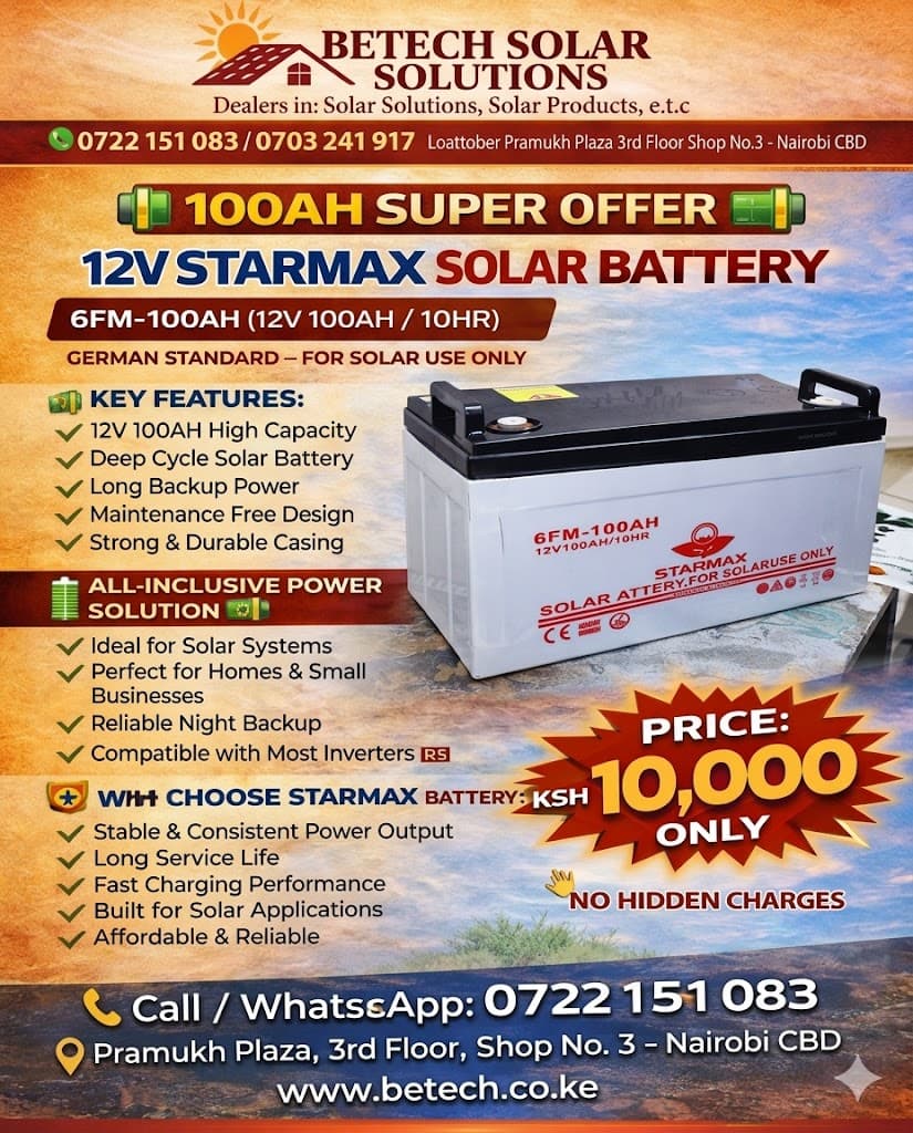 Starmax 12V 100Ah Deep Cycle Solar Battery